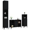 vidaXL Bathroom Furniture Set Black Engineered wood Standard