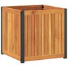 vidaXL Garden Planter Natural Brown and Black