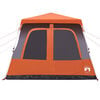 vidaXL Family Tent Dome 8-Person Gray and Orange Quick Release