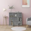 vidaXL Book Cabinet Gray Sonoma Engineered Wood Medium Book Cabinet