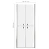 vidaXL Shower Door Frosted ESG 35.8"x74.8"