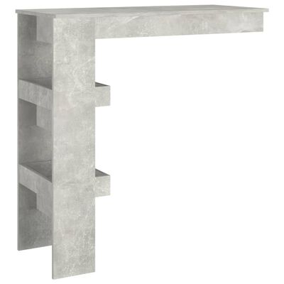 vidaXL Wall Bar Table Concrete Gray 40.2"x17.7"x40.7" Engineered Wood