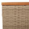 vidaXL Garden Table Beige and Brown PE Rattan Small Durable