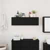 vidaXL Bathroom Wall Cabinet Black Engineered Wood Bathroom Wall Cabinet