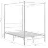 vidaXL Bed Frame White Powder-coated metal 47.2x78.7 in Bed Frame