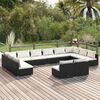 vidaXL Garden Lounge Set Black