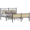 vidaXL Bed Frame Sonoma Oak Engineered wood and steel Double Bed Frame