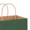 vidaXL Paper Bags 250 pcs with Handles Green 12.6x6.7x17.3"