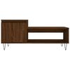 vidaXL Coffee Table Brown Oak Engineered Wood, Metal Medium Coffee Table