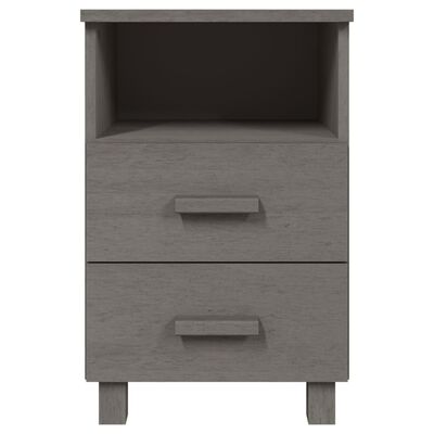 vidaXL Bedside Cabinets 2 pcs Light Gray 15.7"x13.8"x24.4" Solid Wood Pine