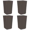 vidaXL Garden Planter Set of 4 Brown Polypropylene Medium
