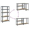 vidaXL 5-Layer Storage Shelf Anthracite Steel&Engineered Wood