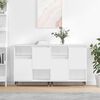vidaXL Sideboard Set of 2 White Engineered wood, metal Large Sideboard