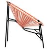 vidaXL Garden Egg Chair Black and Orange PE Rattan, Powder-Coated Steel