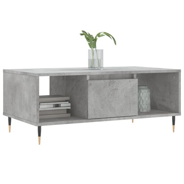 vidaXL Coffee Table Concrete Grey Engineered wood, Metal Small