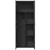 vidaXL Highboard Black 27.6"x13.8"x70.9" Engineered Wood