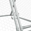 vidaXL Chicken Cage Silver Galvanized steel Large Durable Chicken Cage