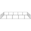 vidaXL Dog Kennel Black Steel 269.1 sq ft Dog Kennel Rectangular