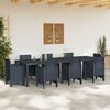 vidaXL Garden Dining Table Anthracite 118.11 x 39.37 x 28.74 in