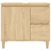 vidaXL Bathroom Cabinet Sonoma oak Engineered wood, Solid eucalyptus wood