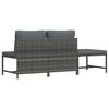 vidaXL Garden Sofa Set Gray PE rattan, steel Compact Modular