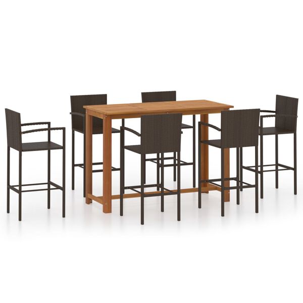 vidaXL Garden Bar Set Brown