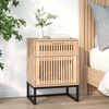 vidaXL Bedside Cabinet Wood and Iron Engineered wood, solid pine wood, iron