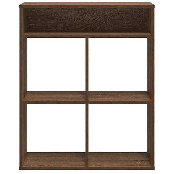 vidaXL Book Cabinet Brown oak Engineered wood Medium Book Cabinet