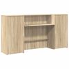 vidaXL Reception Desk Sonoma oak Engineered wood Large Reception Desk