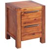 vidaXL Bedside Cabinet Solid Acacia Wood Brown 17.7"x16.8"x22.8"