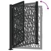vidaXL Garden Gate Black 39.4x49.2" Steel Trace  Design