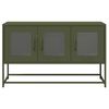 vidaXL TV Cabinet Olive Green Cold-rolled Steel Small TV Cabinet