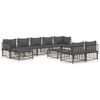 vidaXL Garden Lounge Set Set of 10 Anthracite