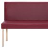 vidaXL Bench Wine Red Solid pine wood, faux leather Standard Durable