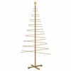 vidaXL Wooden Christmas Tree with Stand Brown 82.7" bamboo