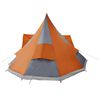 vidaXL Family Tipi Tent Folding Grey and Orange 510 x 690 x 330 cm