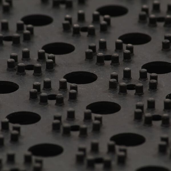 vidaXL Doormat Black Rubber 39.4x78.7 in Non-slip Doormat