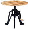 vidaXL Side Table Brown, Black Solid mango wood, Cast iron