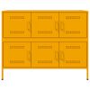 vidaXL Sideboard Mustard Yellow Cold-Rolled Steel Medium Adjustable Feet