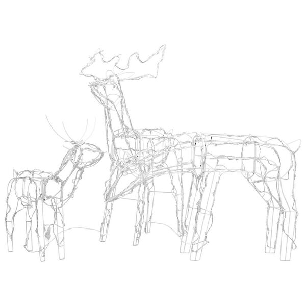 vidaXL Christmas Light Display Warm white PVC, steel Christmas Lights