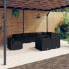 vidaXL Garden Lounge Set Black