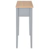 vidaXL Dressing Table Grey and Brown MDF & Pinewood Compact