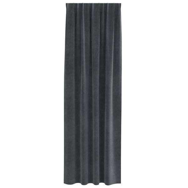 vidaXL Blackout Curtains 2 pcs Light Grey 55.12 x 96.46 in Velvet