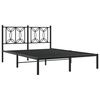 vidaXL Bed Frame Black Steel Full Bed Frame Rectangular Modern
