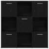 vidaXL Book Cabinet Black Oak 35.4x11.0x35.4" Engineered Wood