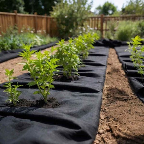 vidaXL Geotextile Membrane Black Polyester Fiber 1 x 492.1 inches