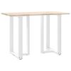 vidaXL Bar Table Leg White Powder-coated steel Mid-sized