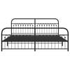 vidaXL Bed Frame Black Steel Full Bed Frame Rectangular Modern