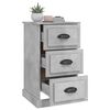 vidaXL Bedside Cabinet Concrete Grey Engineered Wood Standard
