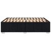vidaXL Bed Frame Black Polyester, plywood, engineered wood, solid pine wood